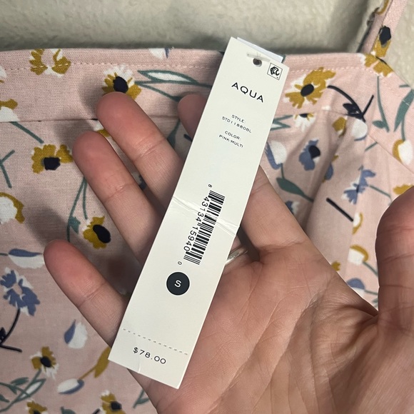 NWT Aqua Light Pink Floral Spring Dress - Picture 6 of 7